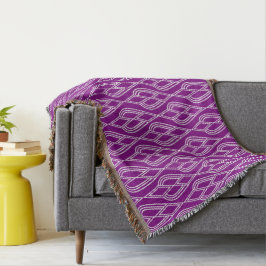 Lila Art Deco Flowersängar Filt