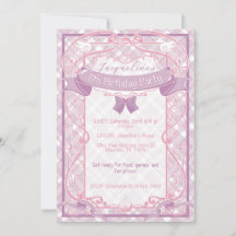 Lila Art Nouveau Prinsessa Födelsedag