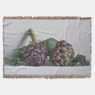 Lila Artichocker Hyperrealism Målning Filt