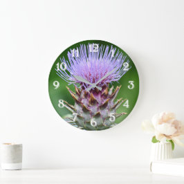 Lila Artichoke Tistel Huvud Blomma Stor Klocka