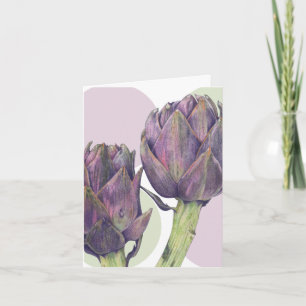 Lila Artichokes anteckningskort