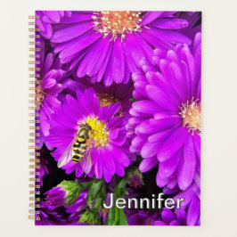 Lila Aster Flower Planner - Personlig