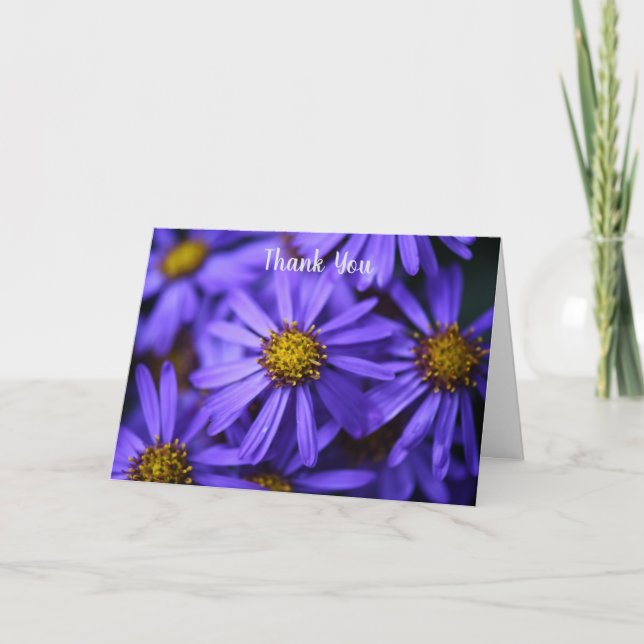 Lila Aster Flowers har fått ett tackkort (Framsida)