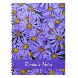 Lila Aster Flowers vid RHS Garden Wisley Anteckningsbok