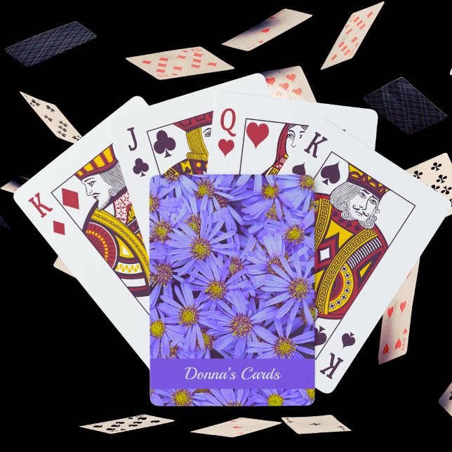 Lila Aster Flowers vid RHS Garden Wisley Casinokort (Elegant personalised Purple Aster Flowers )