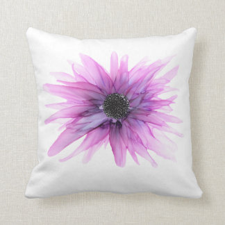 Lila Aster handmålad blommigt dekorativ kudde