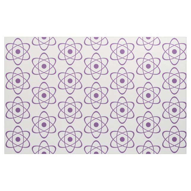 Lila Atom Symbol Fabric Tyg (Fat Quarter)