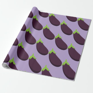Lila Aubergine Äggplanta Mat Mönster Presentpapper