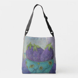 Lila aubergine axelväska