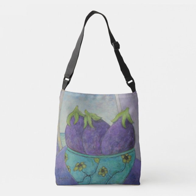 Lila Aubergine Axelväska (Baksida)