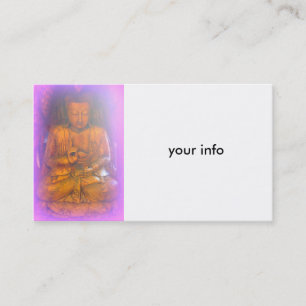lila aura buddha affärskort visitkort