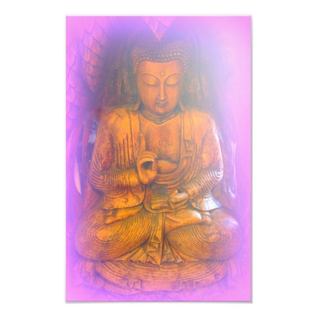lila aura buddha-fototryck fototryck (Framsidan)
