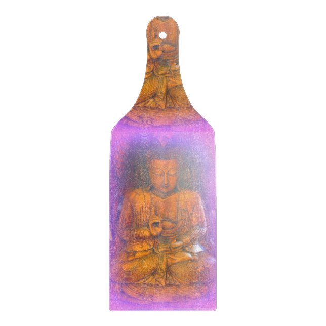 lila aura buddha Glasskärskivor (Framsidan)
