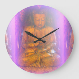 lila aura buddha klocka