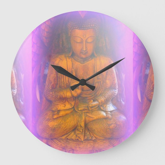 lila aura buddha klocka (Framsida)