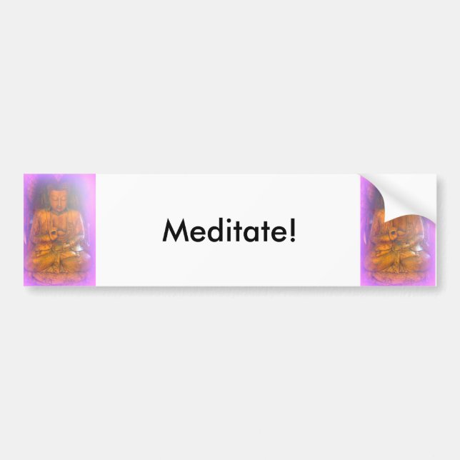 lila aura buddha meditate humper-dekal bildekal (Framsidan)