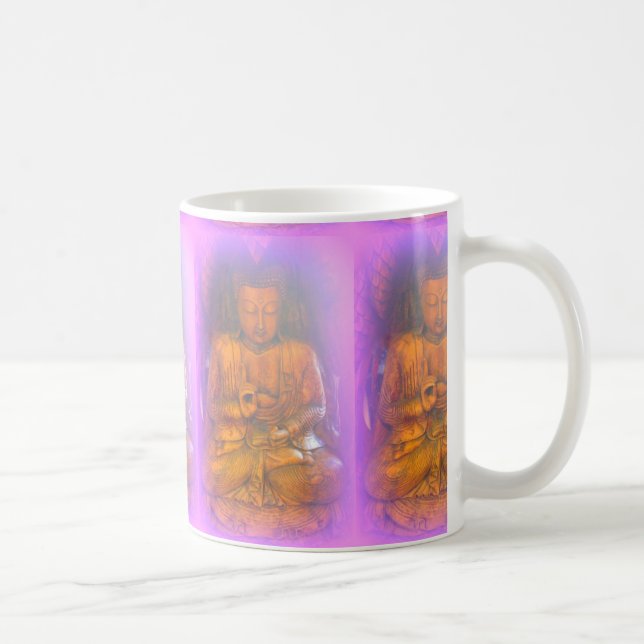lila aura serene sitta buddhas kaffe mugg (Höger)