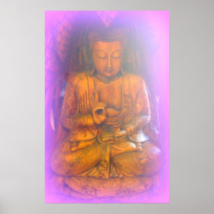 lila aura sitta buddha poster