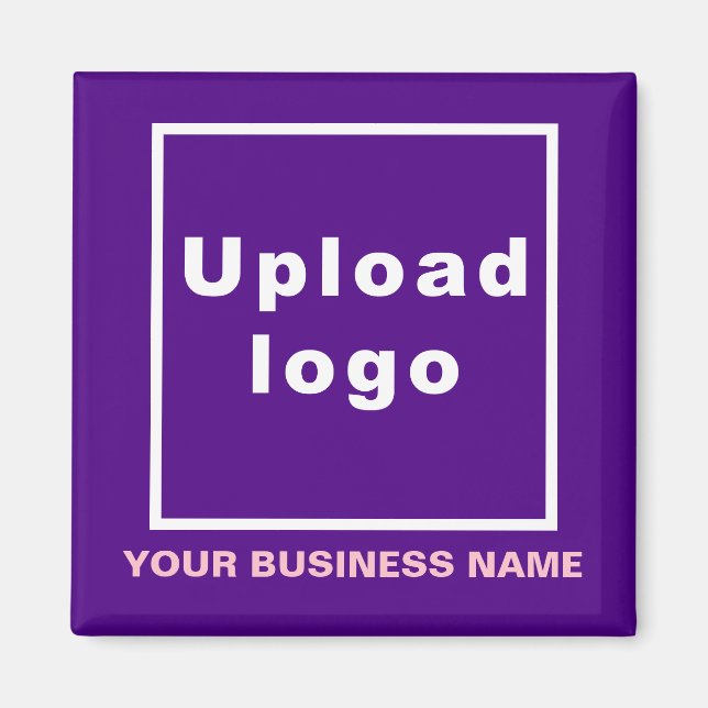 Lila av affärskorgen Namn och Logotyp Magnet (Framsidan)