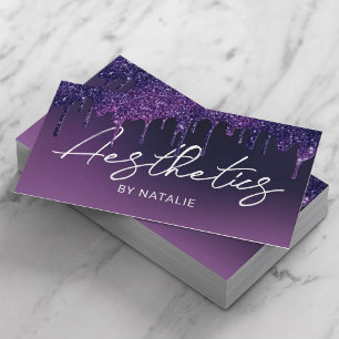 Lila av astetiker av hud Spa Esthetician Elegant Visitkort