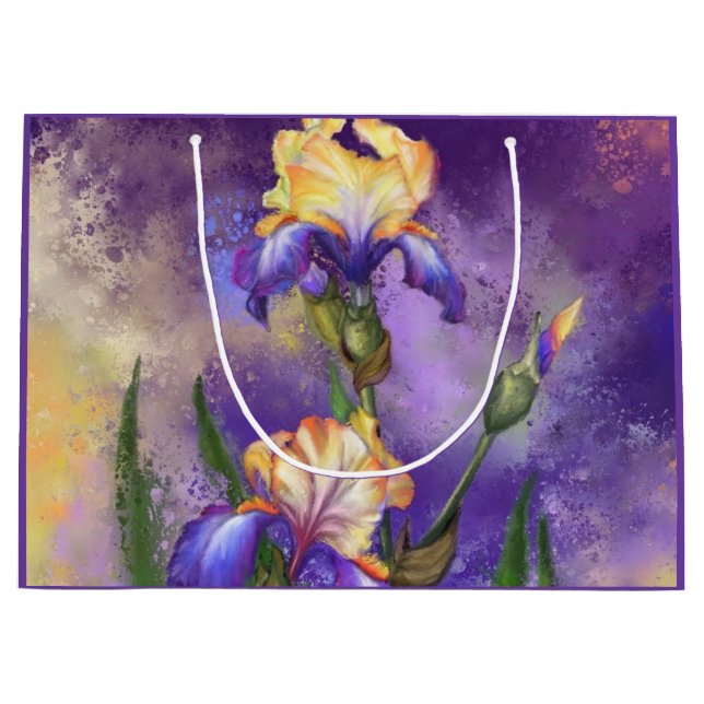 Lila av Bevackra Iris Flowers Gift Bag (Framsidan)
