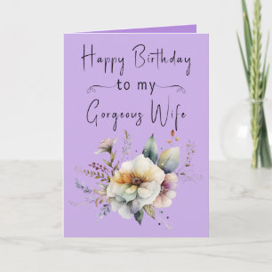 lila av blommor från den vackra grattis på födelse kort