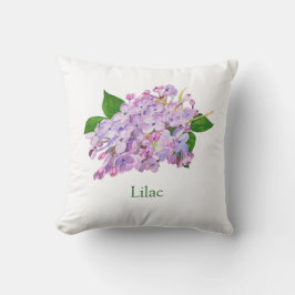 lila av botaniska lilaxblommor kudde