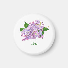 lila av botaniska lilaxblommor magnet