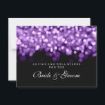 Lila av Bride & Groom Bröllop Advice Card Ljus Rådkort<br><div class="desc">Elegantens möhippa/möhippa " Bröllop Advice Card " för bruden och trimmen med glamorös Lila ljus och anpassningsbar text. Imponera på din familj och dina vänner med den här snyggten och den moderna designen. Helt anpassade! Lätt att använda och lätt att anpassa. Ordna i dag!</div>