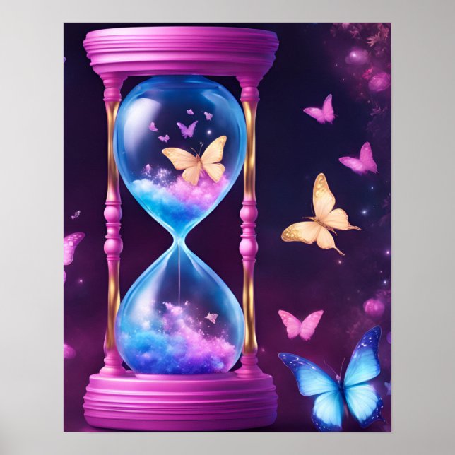 LILA AV BRÖGLAS MED BUTTERFLIT POSTER (Framsidan)