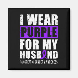 Lila av cancer Ribbon Pancreatic Cancer Awa Magnet