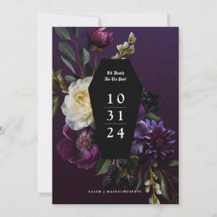 Lila av den moody Eleganten, Spara av Blommigten f Inbjudningar