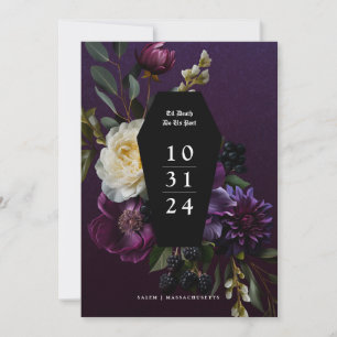Lila av den moody Eleganten, Spara av Blommigten f Inbjudningar