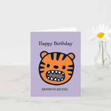 Lila av den tiger bruntiger ansikte