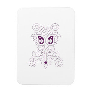 Lila av druvor, druvor, honungsblommor, dekorativ magnet