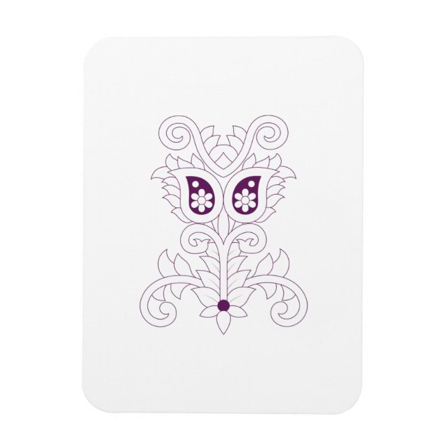 Lila av druvor, druvor, honungsblommor, dekorativ magnet (Vertikal)