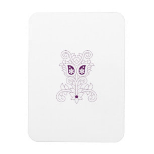 Lila av druvor, druvor, honungsblommor, dekorativ magnet