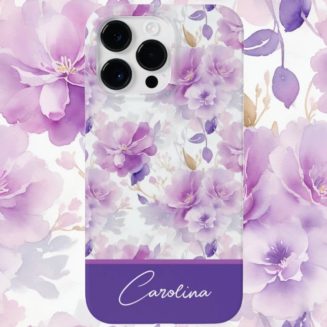 lila av elegant - blommigt -  (Elegant purple watercolor floral pattern)