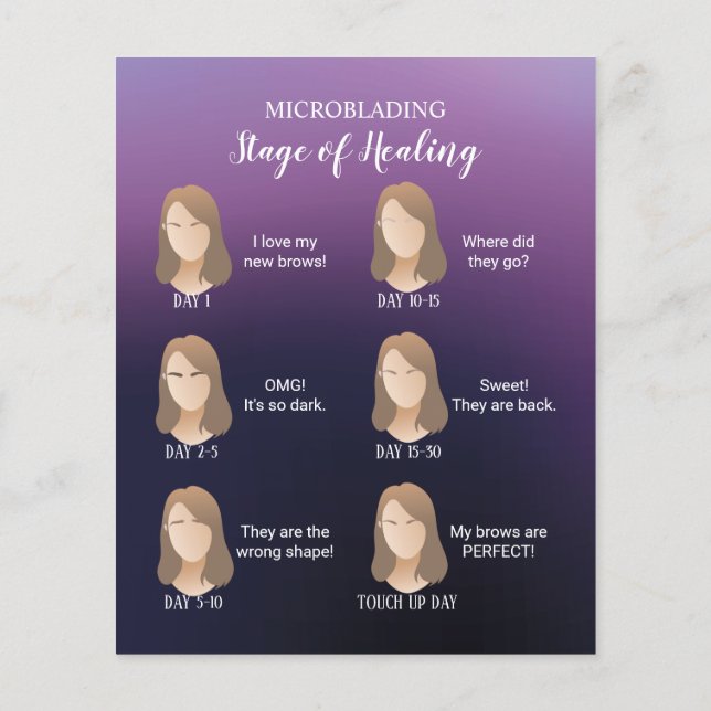 Lila av Elegant för mikroblindad eftervård Flygblad (Baksidan)