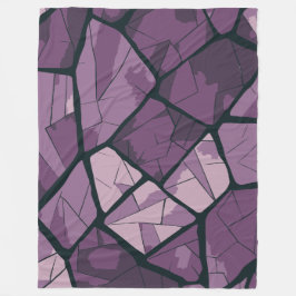 Lila av elegant Geometric Stached Glass Design Fleecefilt