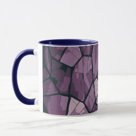 Lila av elegant Geometric Stached Glass Design Mugg