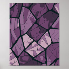 Lila av elegant Geometric Stached Glass Design Poster