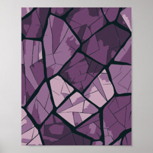 Lila av elegant Geometric Stached Glass Design Poster