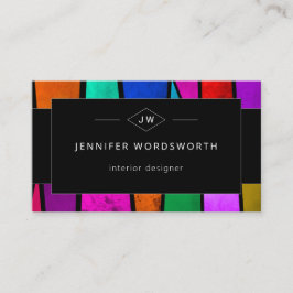Lila av färgad Abstrakt, svart, Rosa, QR-kod Visitkort