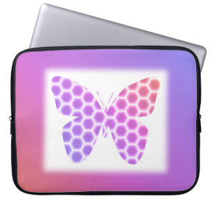 Lila av färglös persikofärgad Rosa Geometric Butte Laptop Fodral