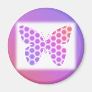 Lila av färglös persikofärgad Rosa Geometric Butte Magnet