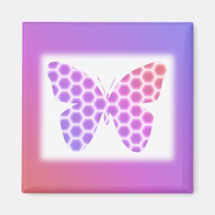 Lila av färglös persikofärgad Rosa Geometric Butte Magnet