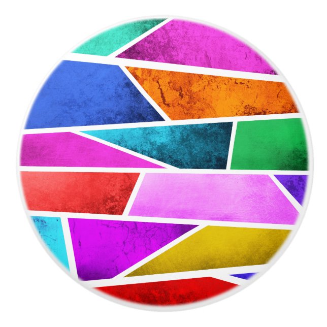 Lila av färglöst glasaktigt blått keramiskt glas knopp (Framsidan)