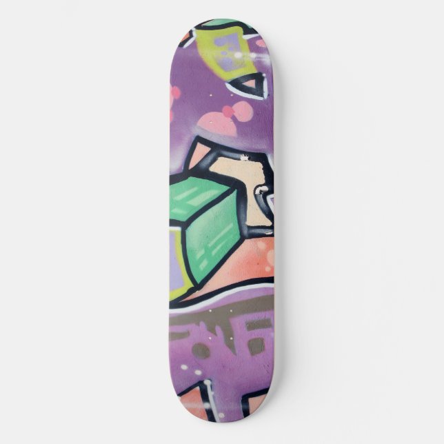 Lila av färgstarka gata skateboard bräda 20,5 cm (Framsida)
