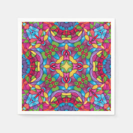 Lila av fastlagad glasVintage Kaleidoskop Pappersservett